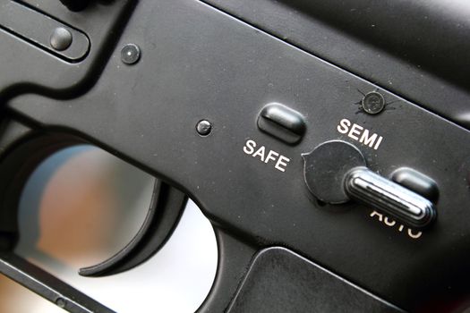 Gun switch on safe mode position