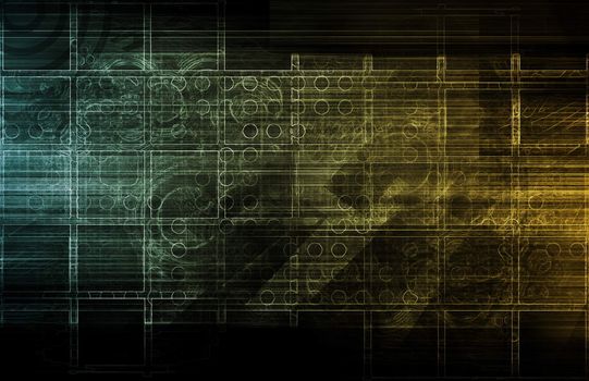 Technology Abstract with Futuristic Lines as Art