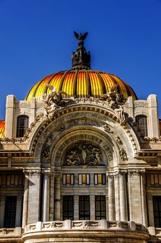 Facade of the Palacio de Bellas Artes in Mexico City