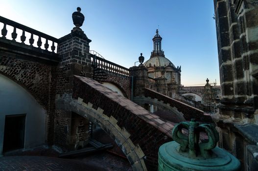 The roof of the cathedral in Mexico City