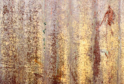 Rusty corrugated iron metal texture