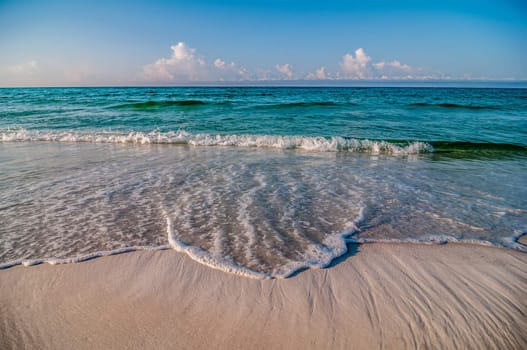 beach and tropical sea scene at gulf of mexico, florida side