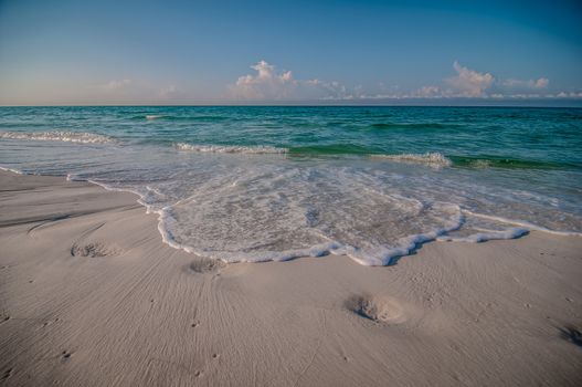 beach and tropical sea scene at gulf of mexico, florida side