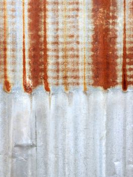 A rusty corrugated iron metal texture