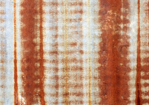 A rusty corrugated iron metal texture