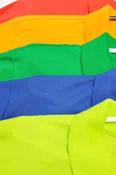 Stack of Colorful t-shirt