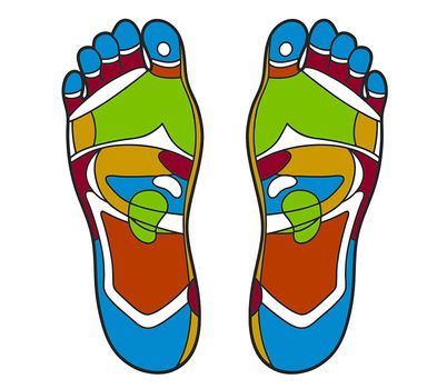Foot massage , detail and symbol