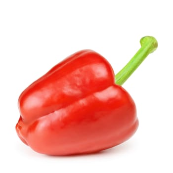Red Bell Pepper Over The White Background