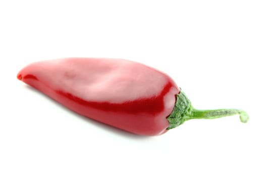 red hot chili pepper on a white background with a clipping path