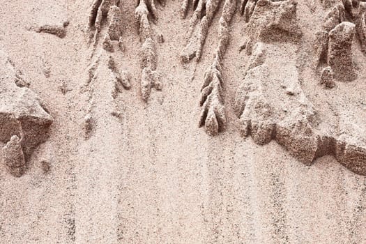 Detailed pattern in sand as a background image