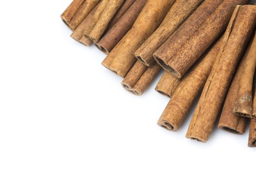 Cinnamon sticks isolated over a white background