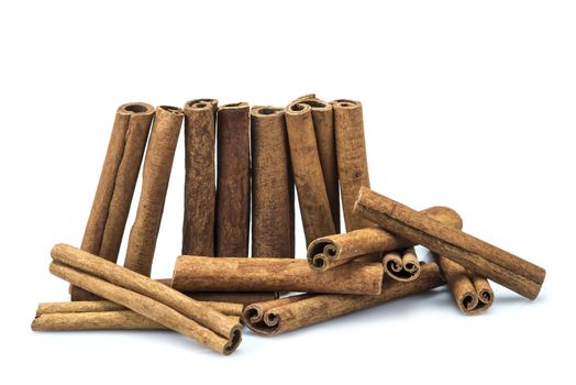 Cinnamon sticks isolated over a white background