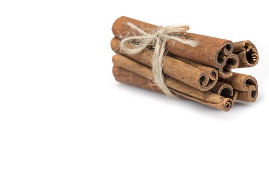 Cinnamon sticks isolated over a white background