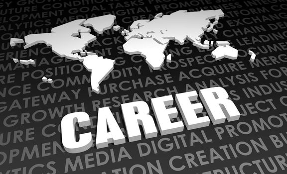 Career Industry Global Standard on 3D Map
