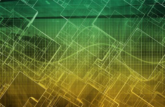 Futuristic Background as a Network Concept Art