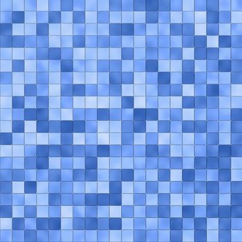 Blue square tile pattern, various blue tints and shades
