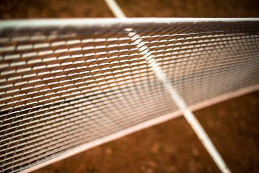 abstract: net on tennis court