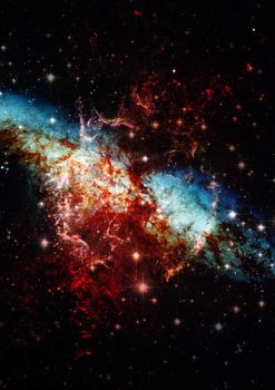 Star field in space, a nebulae and a gas congestion