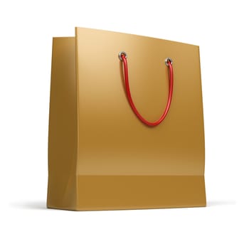 shopping bag. 3d image. Isolated white background.