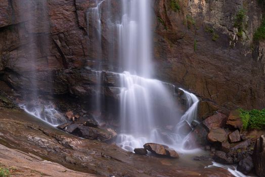 Beautiful waterfall, Ramboda Falls waterfall in Sri Lanka