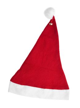 Santa's red hat isolated on white