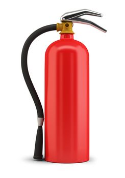 Fire extinguisher. 3d image. Isolated white background.