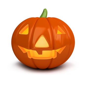 3d image. Festive pumpkin. Halloween. Isolated white background.