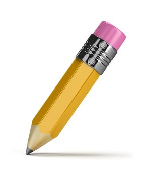 lead pencil. 3d image. Isolated white background.