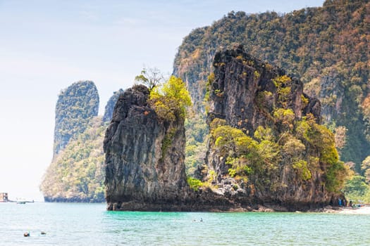 Beautiful rocks of the island Hong in the Andaman Sea, Thailand