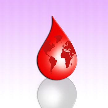 Blood drop for donation