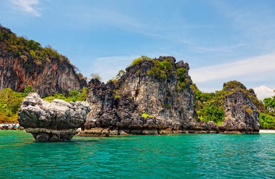 Beautiful rocks of the island Hong in the Andaman Sea, Thailand