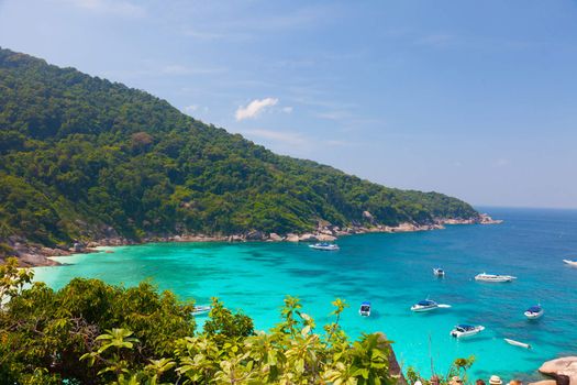 Beautiful view from the rock Sail on Similan, Thailand