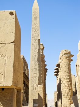 Ancient ruins of Karnak temple at Luxor in Egypt