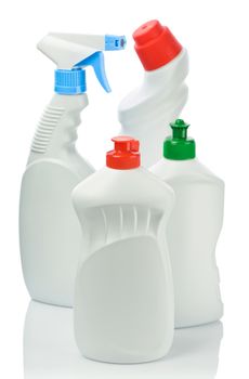 four bottles for cleaning