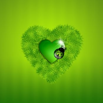 Green grass heart