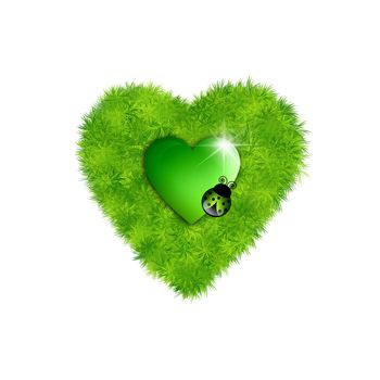 Green grass heart