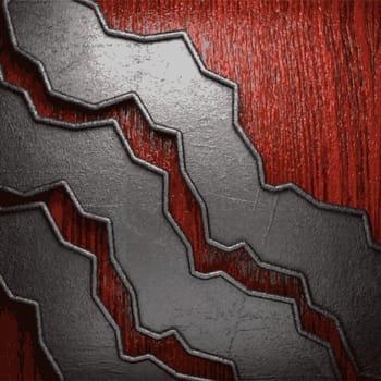 metal and wood background