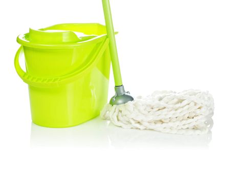 bucket with mop