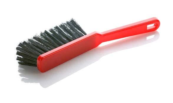 one red brush isolated