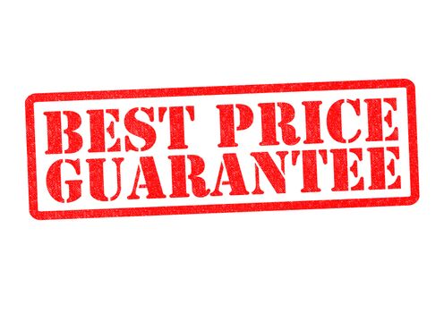 BEST PRICE GUARANTEE Rubber stamp over a white background.