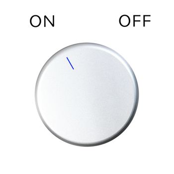 A control dial isolated against a white background