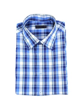 A plaid shirt isolated on the white background