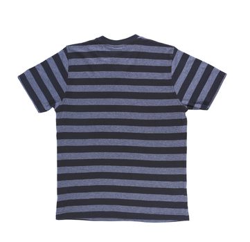 Men's striped T-shirt with clipping path on the white background. Back.
