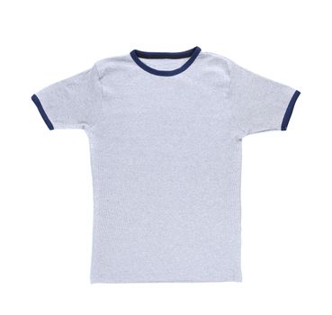 A white t-shirt isolated on a white background