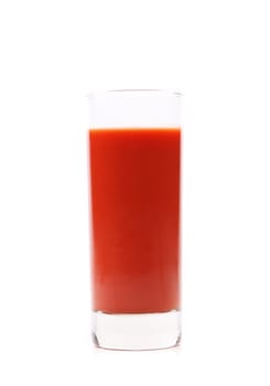 Tomato juice isolated on a white background