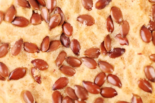 Cookies with sesame seeds. Close-up. A whole background.