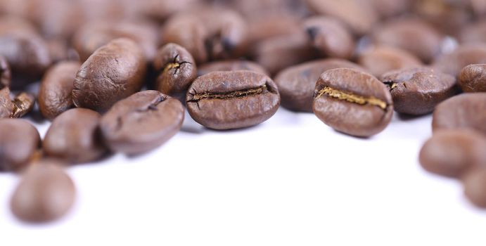 coffee beans isolated on a white background