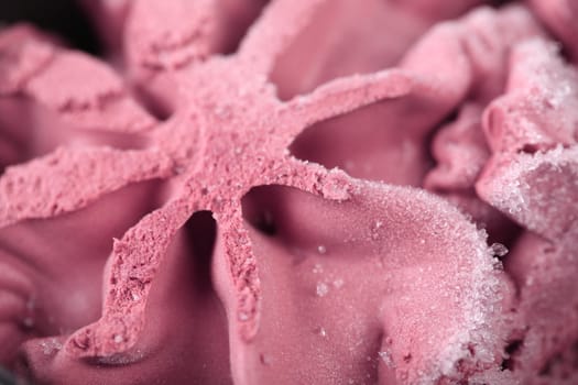 pink ice cream. a whole background. close-up. texture