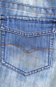 Jeans texture. Hip pocket. Close-up. Whole background.