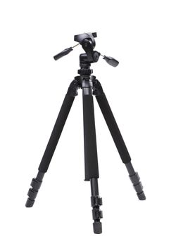 Black tripod, isolated on a white background